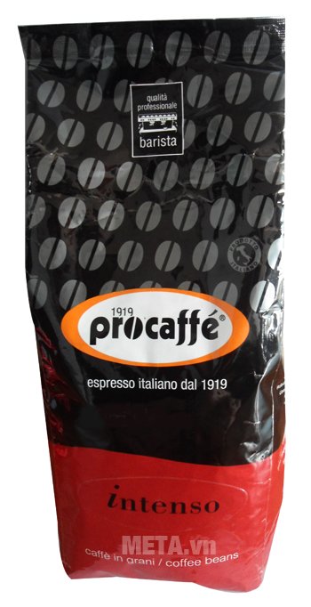 Cà phê hạt Procaffe Intenso được đóng gói dạng túi 