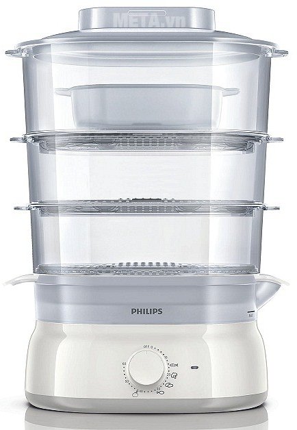 Nồi hấp Philips HD9125 giúp bạn hấp được nhiều loại thực phẩm khác nhau như: rau, củ, cá, thịt...