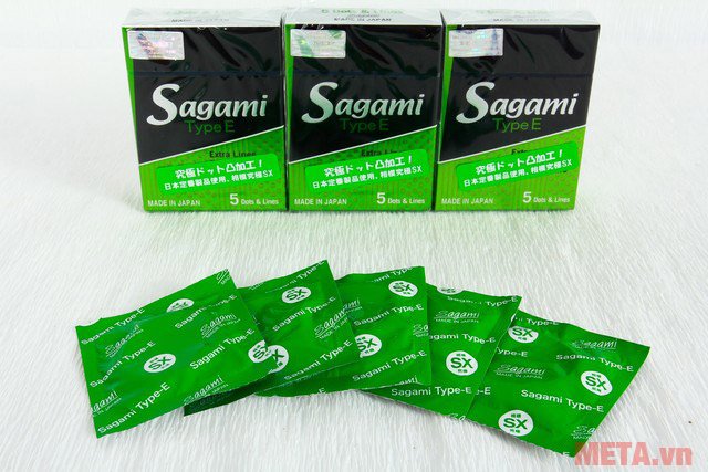 Bao cao su Sagami Type E nhập khẩu từ Nhật Bản