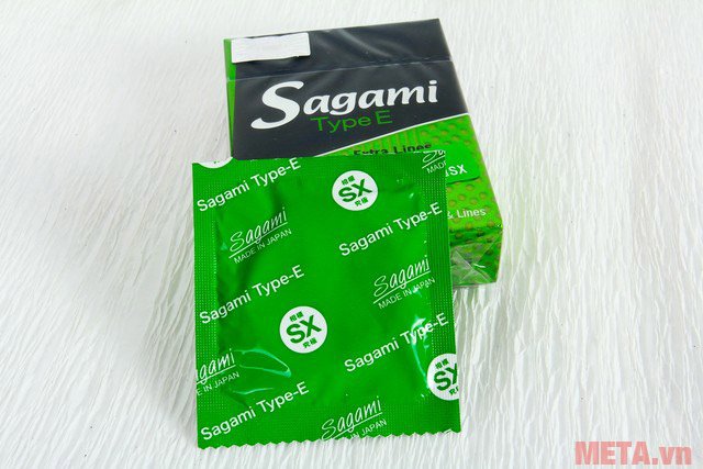 Bao cao su Sagami Type E không mùi, co giãn tốt