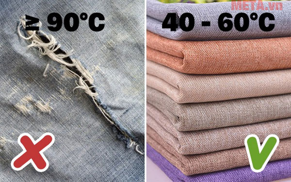 Bạn không nên giặt quần áo với nước quá nóng hoặc quá lạnh