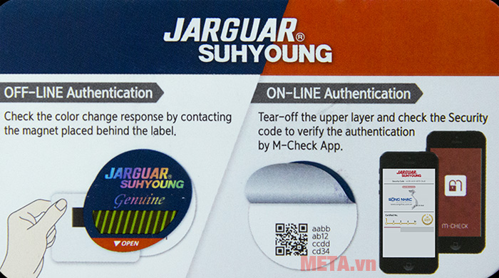 Trên bao bì mặt trước thẻ từ là hướng dẫn sử dụng của nhà sản xuất bằng tiếng Anh