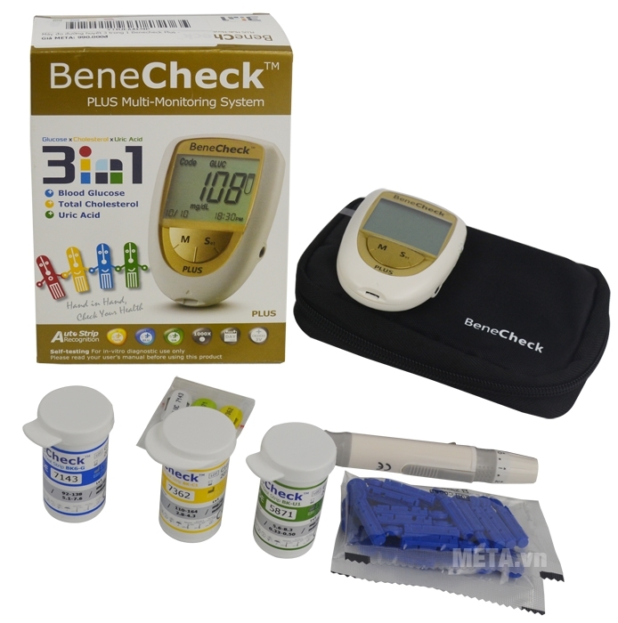 Máy đo đường huyết 3 trong 1 Benecheck Plus