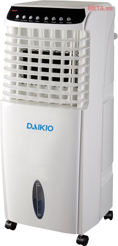 Máy làm mát không khí Daikio DK-800A (DKA-00800A) có công suất 100W, phù hợp cho phòng ngủ diện tích 8 - 10 mét vuông.