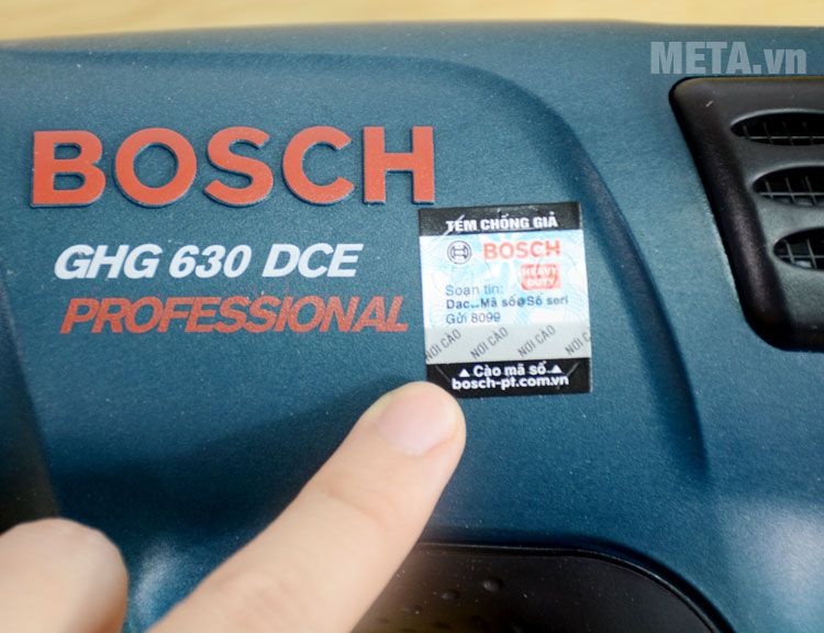 Bosch GHG 630 DCE có tem chống hàng giả