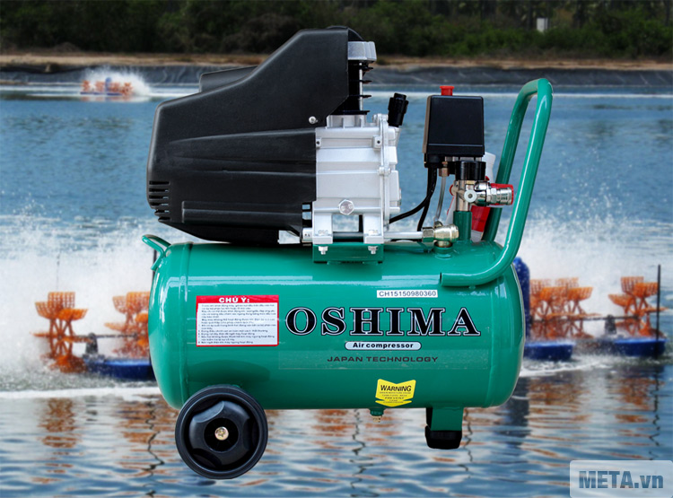 Máy nén khí trực tiếp Oshima 24L có bánh xe