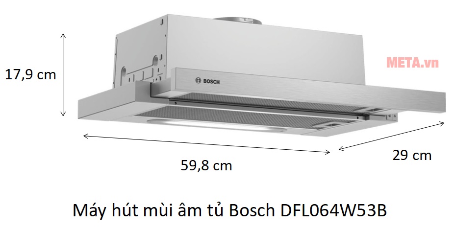 Máy hút mùi âm tủ Bosch DFL064W53B