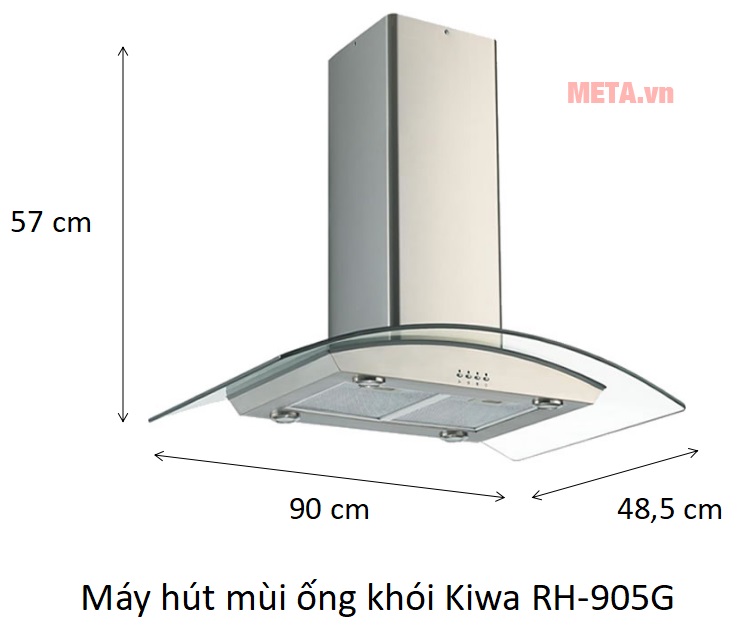 Máy hút mùi ống khói Kiwa RH-905G