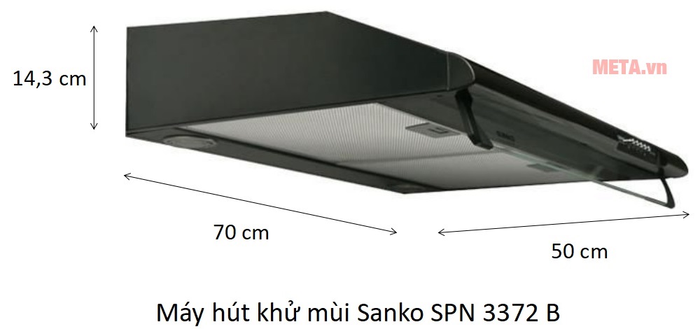 Máy hút khử mùi Sanko SPN 3372 B