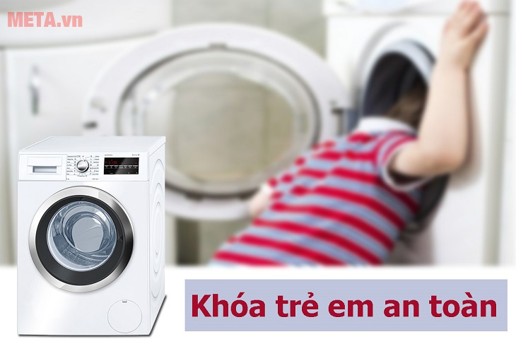 Khóa trẻ em trên máy giặt