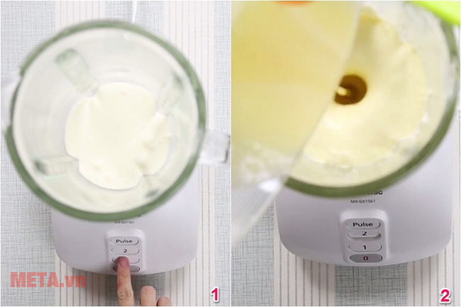Đánh bông kem bằng máy xay sinh tố