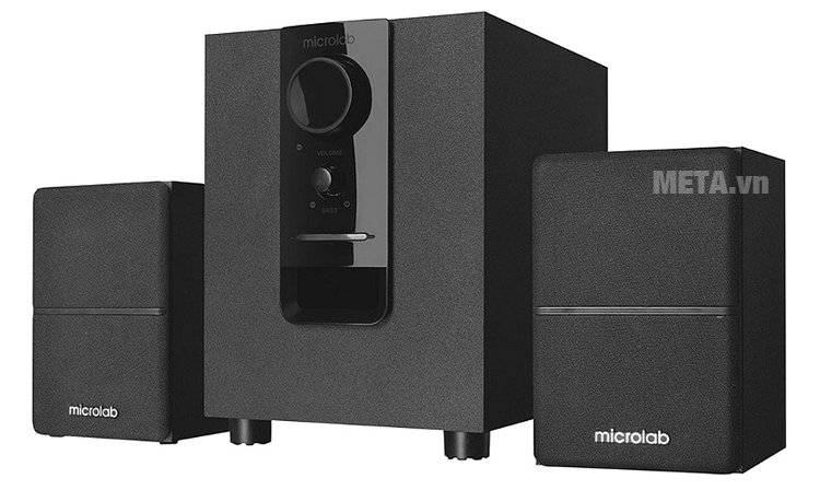Loa vi tính Bluetooth Microlab M-106BT 2.1 có thiết kế nhỏ gọn và chuẩn âm thanh 2.1.