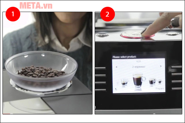 Các bước máy pha cà phê tự động
