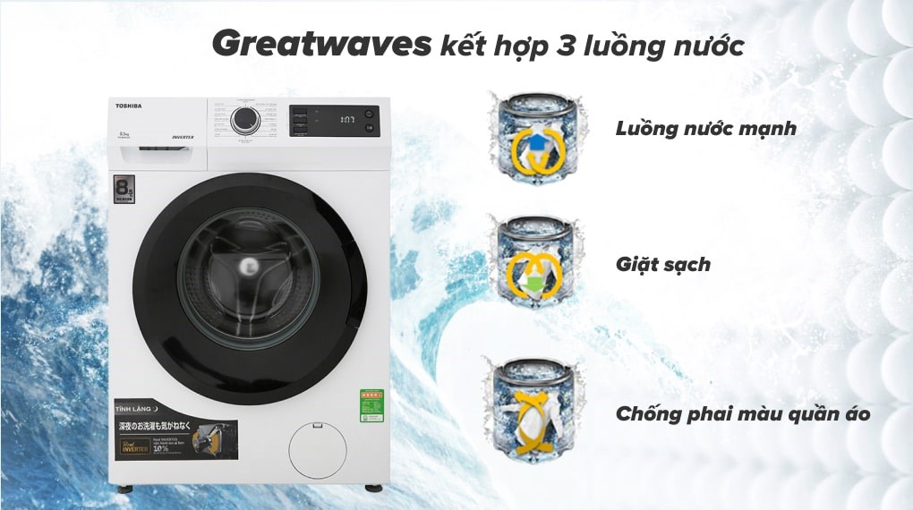 Công nghệ Greatwaves của máy giặt Toshiba