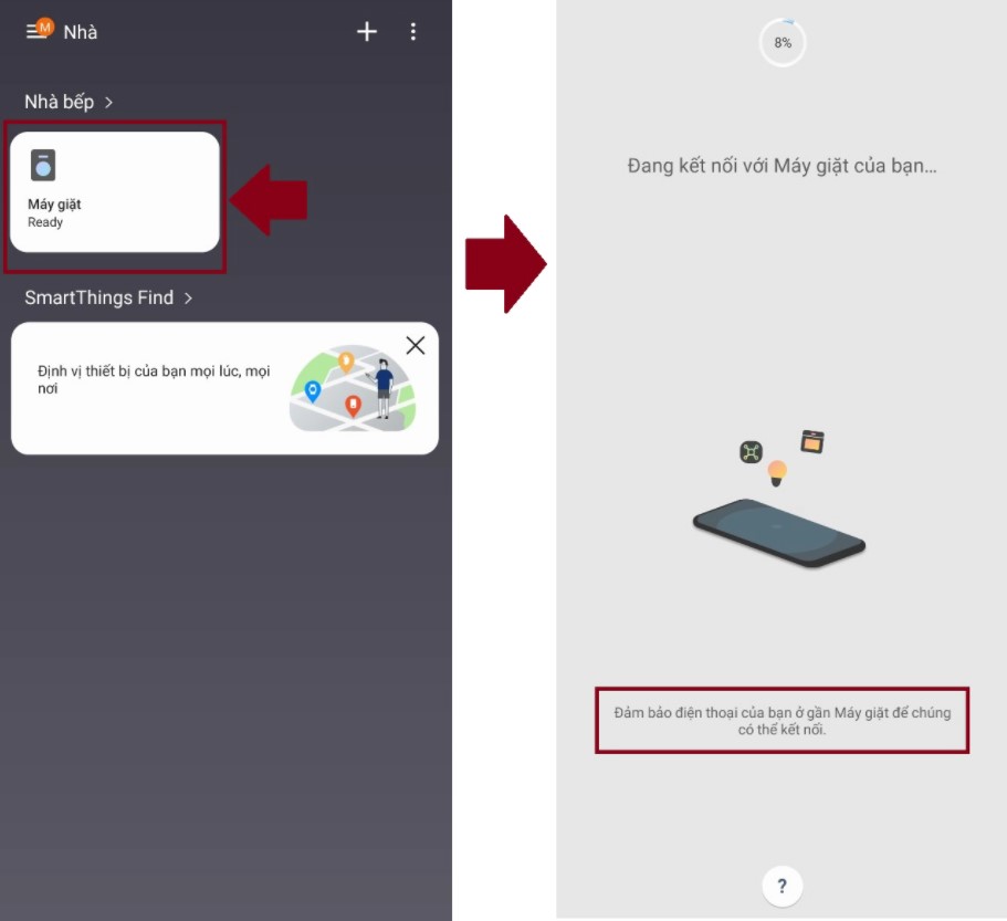 Cách sử dụng ứng dụng SmartThings trên máy giặt Samsung