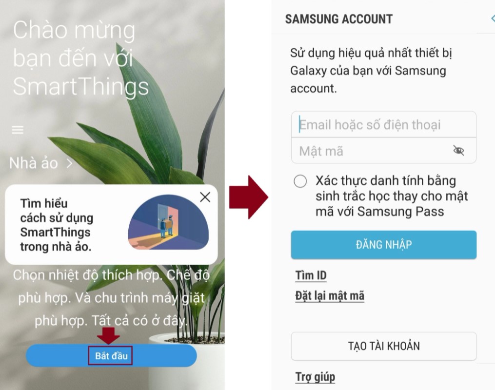 Cách kết nối điện thoại với máy giặt thông minh Samsung