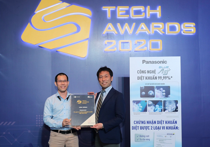 Panasonic đã xuất sắc giành được giải thưởng Tủ lạnh có công nghệ diệt khuẩn hiệu quả nhất tại Tech Award 2020