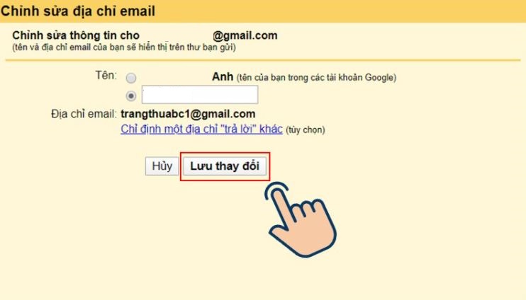 Cách đổi tên Gmail trên máy tính