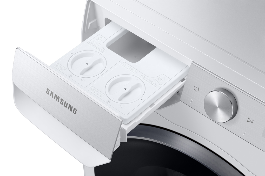 Công nghệ ngăn nước giặt xả thông minh AI Dispenser trên máy giặt thông minh Samsung AI