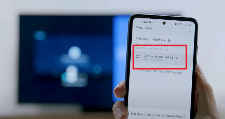 Kết nối TV Samsung với điện thoại bằng Smart View