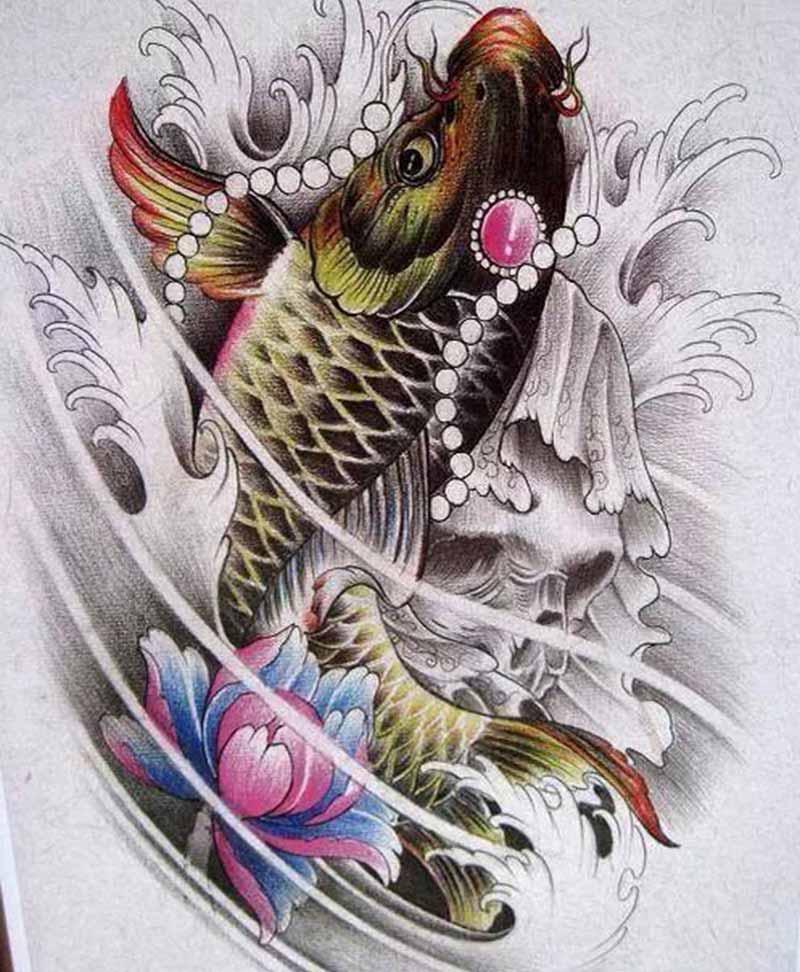 Tattoo cá chép hóa rồng
