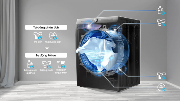 Công nghệ trí tuệ nhân tạo trên máy giặt thông minh Samsung có nhiều điểm nổi bật hơn so với máy giặt thông minh LG