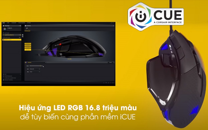 Chuột Có Dây Gaming Corsair Nightsword RGB Đen 