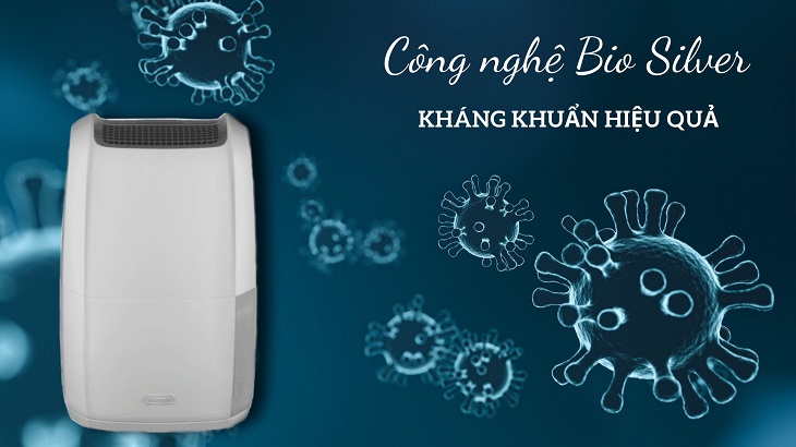 Máy hút ẩm DeLonghi được trang bị công nghệ Bio Sliver