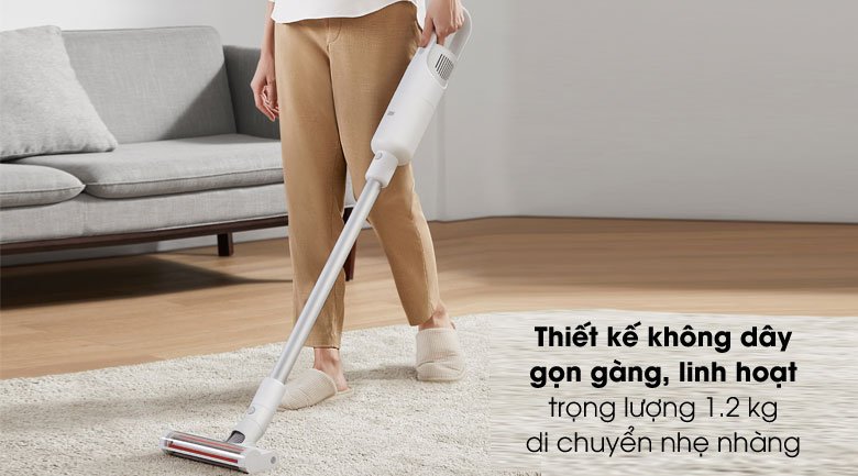 Máy hút bụi Xiaomi có thiết kế nhỏ gọn, tiện lợi