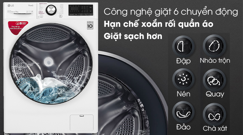 Review máy giặt thông minh LG AI DD 10kg FV1410S5W