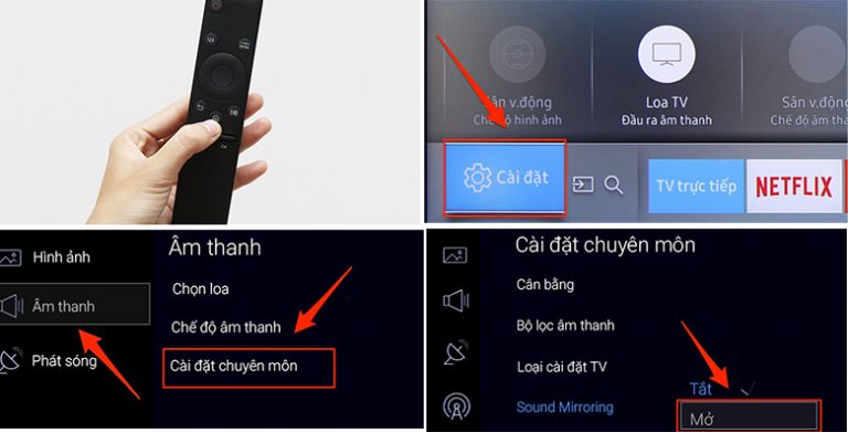 Cách kết nối điện thoại với tivi Samsung qua Bluetooth