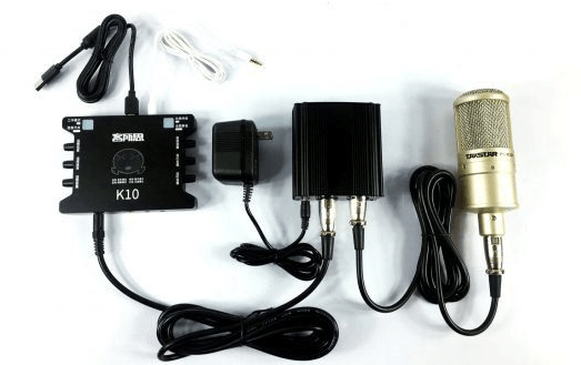 Kết nối dây micro 3.5 với soundcard XOX K10
