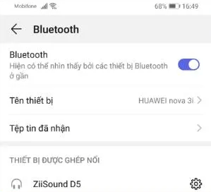 Bật bluetooth trên smartphone