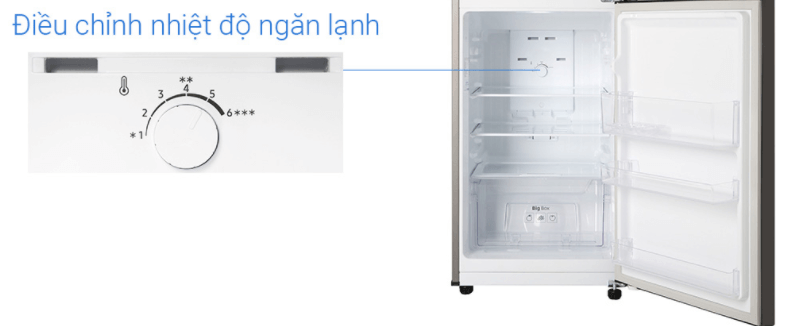 Điều chỉnh nhiệt độ ngăn mát tủ lạnh Samsung Inverter bằng núm vặn