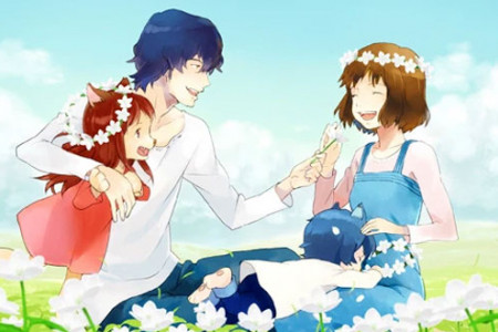 Cách vẽ tranh đề tài gia đình anime hạnh phúc đơn giản nhất